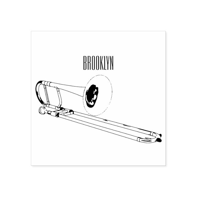 Tampons Encreurs Illustration de dessin animé de Trombone (Impression)