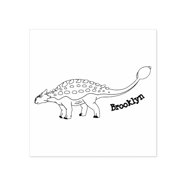 Tampons Encreurs Illustration de dinosaure blindé Ankylosaurus (Impression)