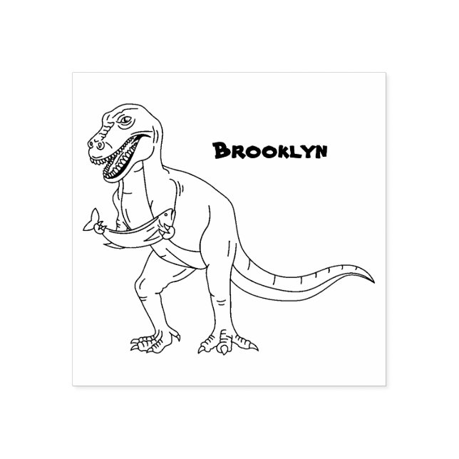Tampons Encreurs Illustration de dinosaure T rex drôle (Impression)