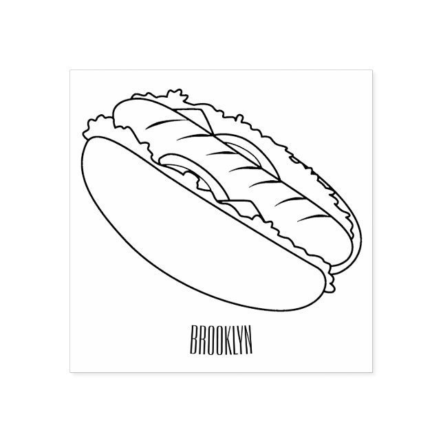 Tampons Encreurs Illustration de Hot dog (Impression)