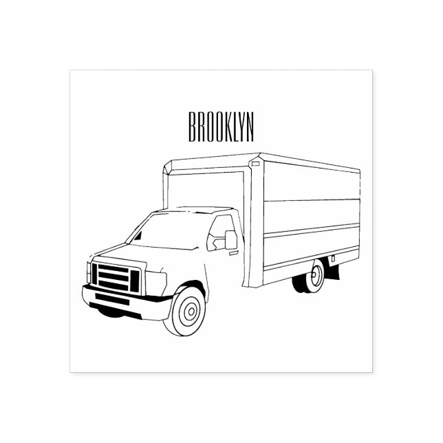 Tampons Encreurs Illustration de la caricature du camion-boîte (Impression)