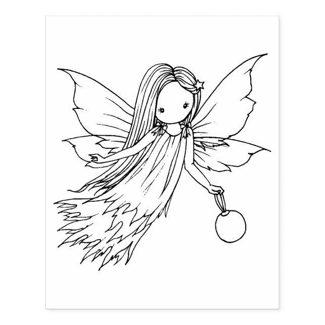 Tampons Encreurs Illustration de la petite fée mignonne par Molly H (Impression)