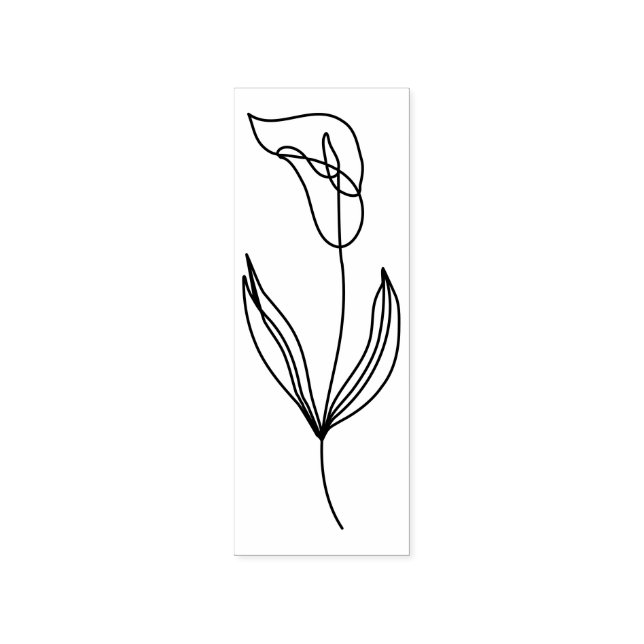 Tampons Encreurs Illustration de ligne Fleur d'art Calla Lily (Impression)