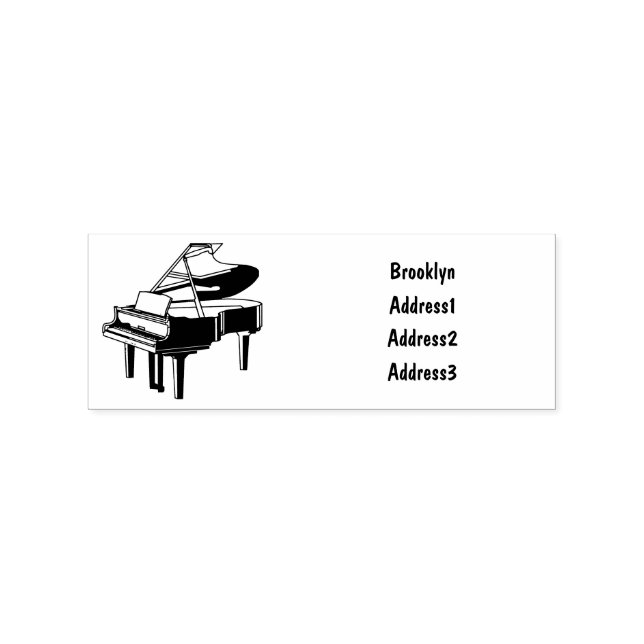 Tampons Encreurs Illustration de piano (Impression)