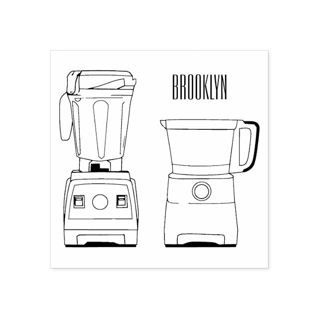 Tampons Encreurs Illustration du processeur et du mixeur alimentair (Impression)
