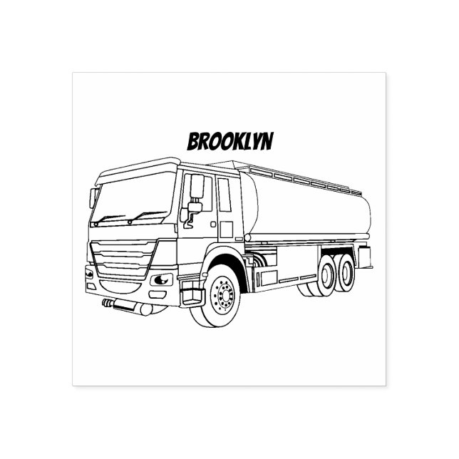 Tampons Encreurs Illustration du transport de carburant par camion- (Impression)