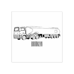 Tampons Encreurs Illustration du transport de carburant par camion-