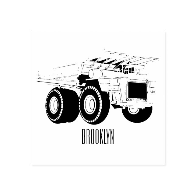 Tampons Encreurs Illustration d'un camion à grande échelle (Impression)