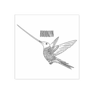 Tampons Encreurs Illustration d'un colibri à bec épée