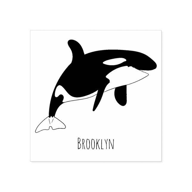 Tampons Encreurs Illustration d'une baleine tueuse (Impression)