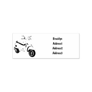Tampons Encreurs Illustration d'une moto cyclable