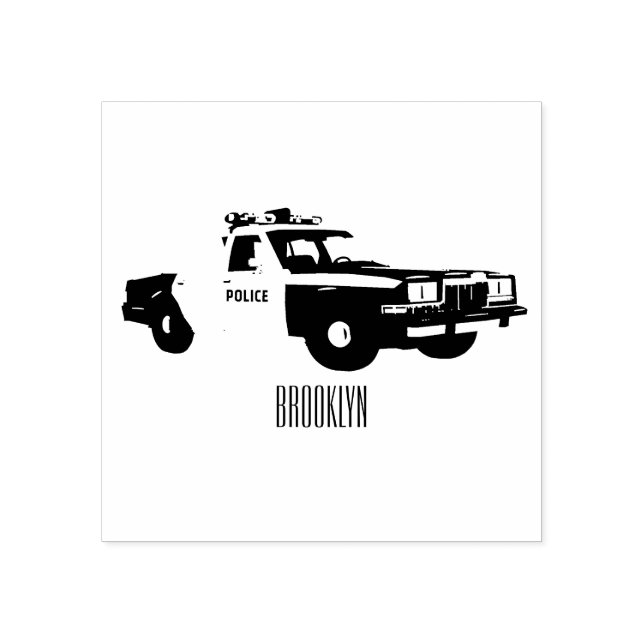 Tampons Encreurs Illustration d'une voiture de police (Impression)
