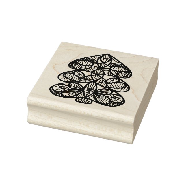 Tampons Encreurs Illustration géométrique de l'arbre de Noël Art mo (Tampon)