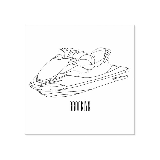 Tampons Encreurs Illustration Jet ski (Impression)