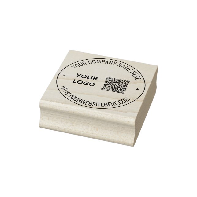 Tampons Encreurs Infos de code QR personnalisées Logo Stamp en caou (Tampon)