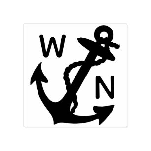 Tampons Encreurs Initiales monogrammes Ancres nautiques personnalis
