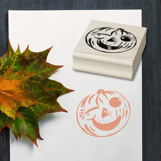 Tampons Encreurs Jack-o-Lantern Citrouille Vintage Halloween