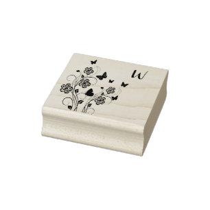 Tampons Encreurs Jardin papillon rose personnalisé