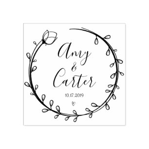 Tampons Encreurs Jardin rustique Enregistrer le logo de la date Tim