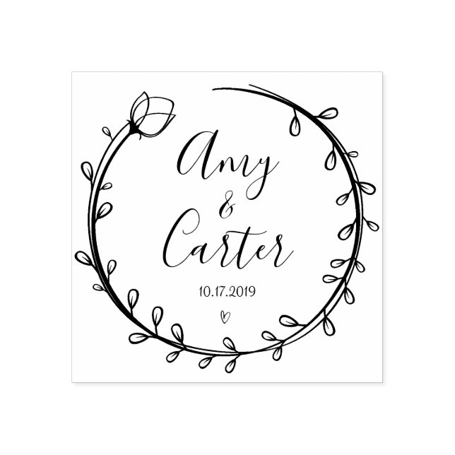 Tampons Encreurs Jardin rustique Enregistrer le logo de la date Tim (Impression)