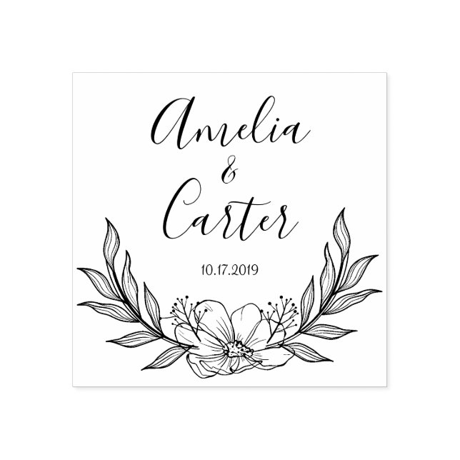 Tampons Encreurs Jardin rustique Enregistrer le logo de la date Tim (Impression)