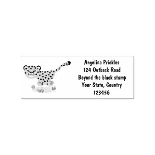 Tampons Encreurs Joli bébé guépard en cours de dessin animé illustr