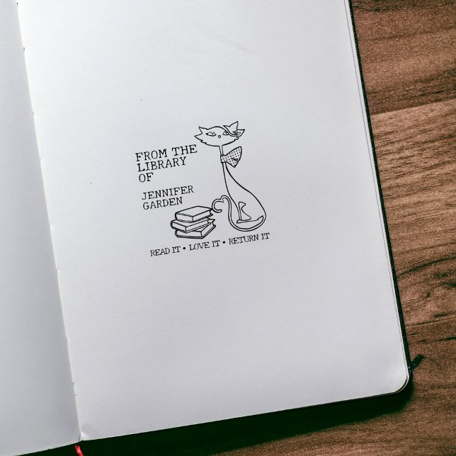 Tampons Encreurs Joli Chat De la Bibliothèque De (Créateur téléchargé)