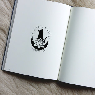 Tampons Encreurs Joli chat de lune lotus de la bibliothèque de