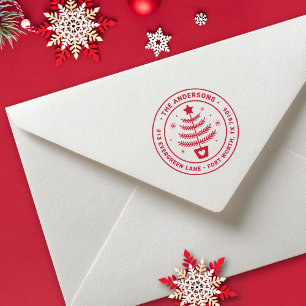 Tampons Encreurs Joli sapin de Noël Adresse de Retour
