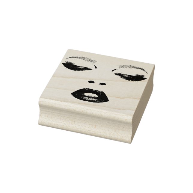 Tampons Encreurs Jolie femme visage Lèvres des yeux Mode maquillage (Tampon)