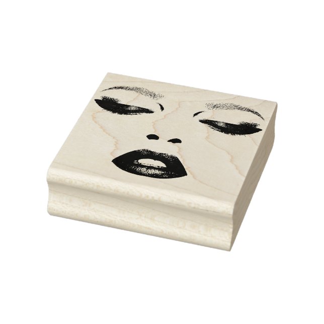 Tampons Encreurs Jolie femme visage Lèvres des yeux Mode maquillage (Tampon)
