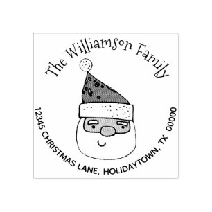 Tampons Encreurs Jote Modern Santa Claus Retour Adresse Noël