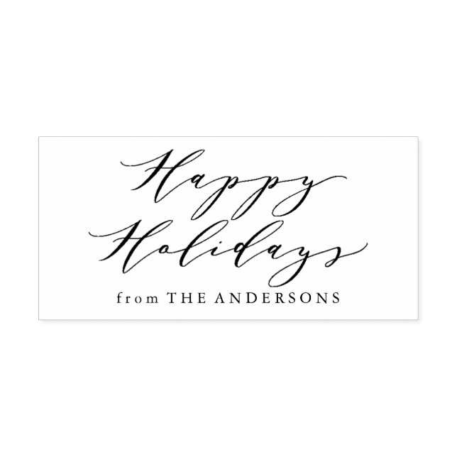 Tampons Encreurs Joyeuses Vacances Élégantes | Timbre d'adresse de  (Impression)