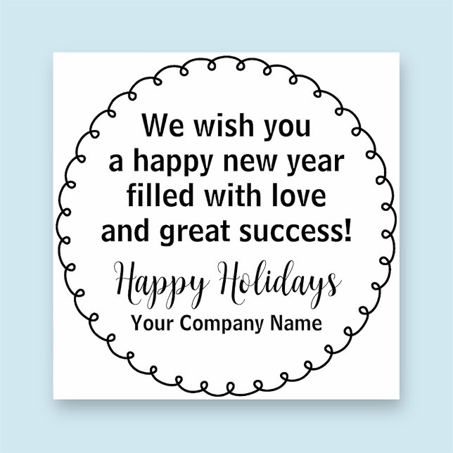 Tampons Encreurs Joyeuses Vacances Professionnelles Personnalisées  (MISOOK 2 x 2 inch Happy Holidays Wood Stamp)