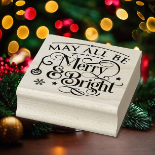 Tampons Encreurs Joyeux et brillant album de Noël Timbre en caoutch
