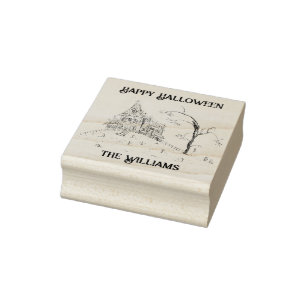 Tampons Encreurs Joyeux Halloween Fantôme Remplir Maison Hantée