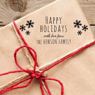 Tampons Encreurs Joyeux Jours de vacances Script Snowflakes Noël