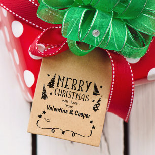 Tampons Encreurs Joyeux Noël avec amour de (coutume) Couple,