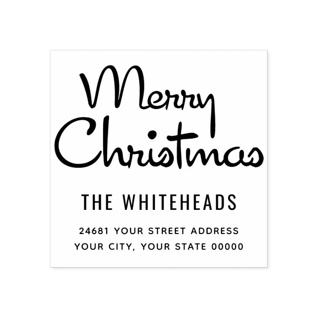 Tampons Encreurs Joyeux Noël classique Script (Impression)