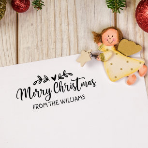 Tampons Encreurs Joyeux Noël de la famille (coutume),