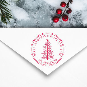 Tampons Encreurs Joyeux Noël et Bonne Année élégants 