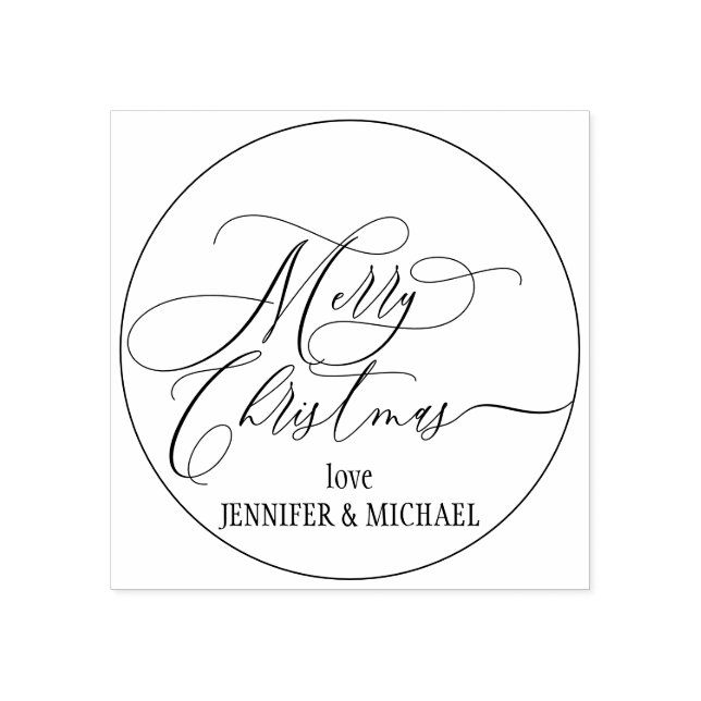 Tampons Encreurs Joyeux Noël Script Simple Amour (Impression)