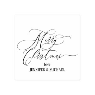 Tampons Encreurs Joyeux Noël Script Simple Nom d'amour