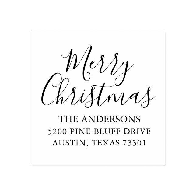 Tampons Encreurs Joyeux Noël | Timbre d'adresse de retour des vacan (Impression)