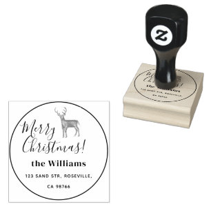 Tampons Encreurs Joyeux script de cerfs de Noël