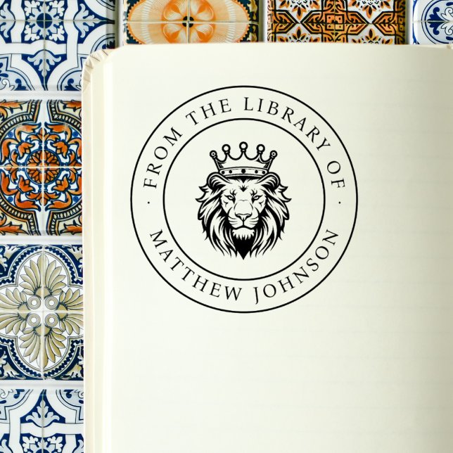 Tampons Encreurs King Lion From The Library Of Custom Name Book (Créateur téléchargé)