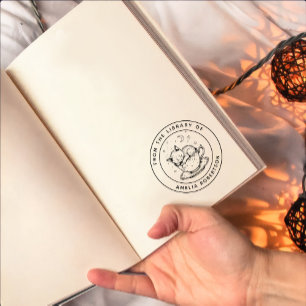 Tampons Encreurs Kitten couché sur mesure dans un timbre de plaque