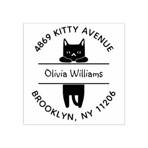 Tampons Encreurs Kitty Suspendu Dessin Animé Chats Amateurs Adresse