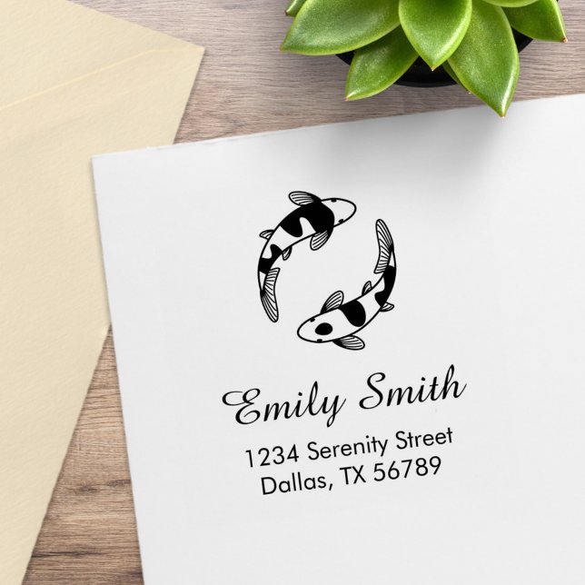 Tampons Encreurs Koi Fish Adresse (Créateur téléchargé)