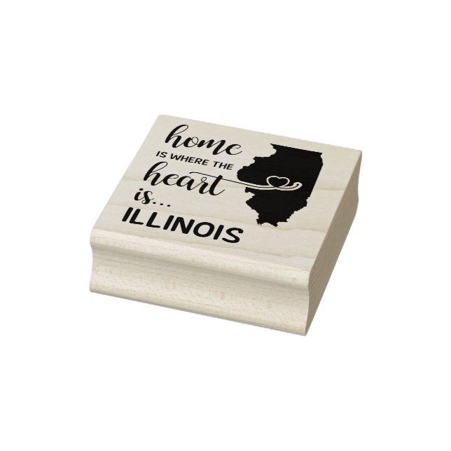 Tampons Encreurs La maison de l'Illinois est le coeur (Tampon)